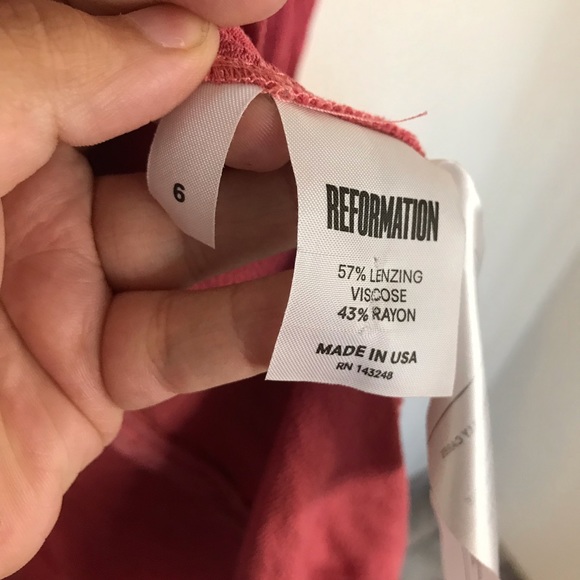 Reformation Rosetta Dress Pink Size 6 - Picture 9 of 10
